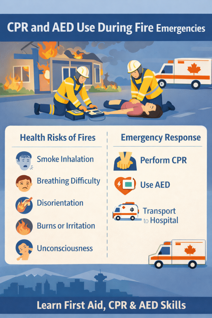 CPR and AED use in fire emergencies