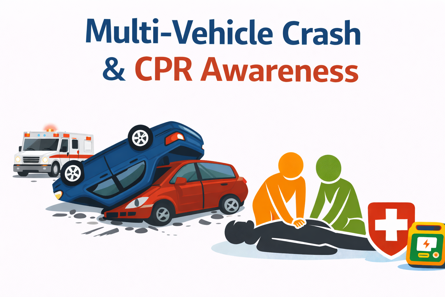 Crash scene and CPR training awareness