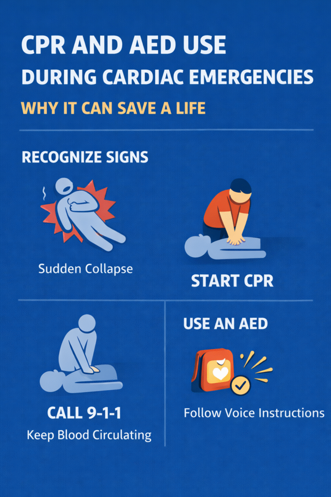 CPR and AED use in emergencies