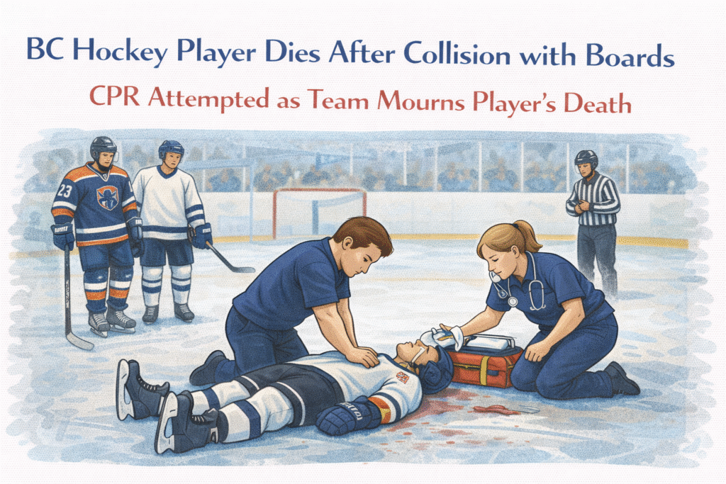 BC hockey player injured during game
