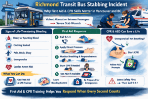 Richmond bus stabbing first aid guide